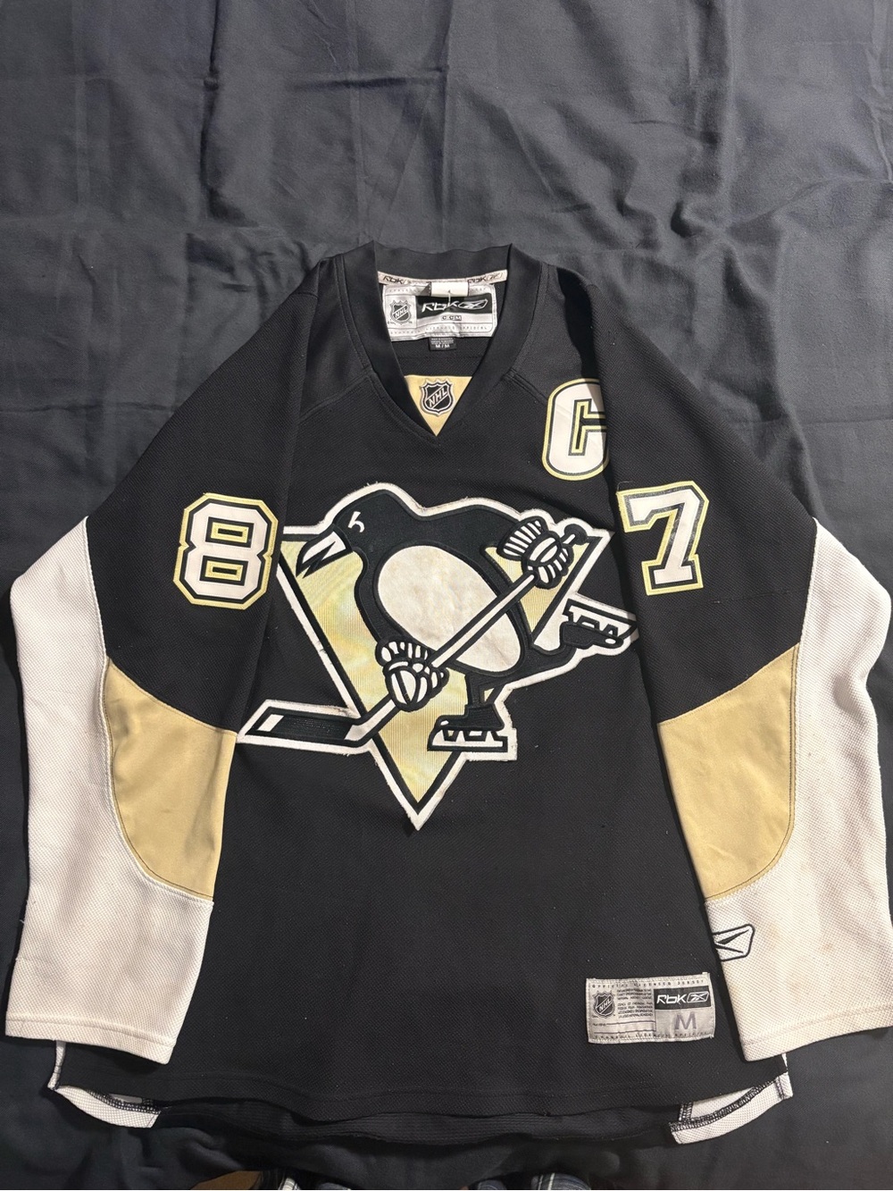 NHL Pittsburgh Penguins Sidney Crosby 87 Reebok CCM Official License Jersey